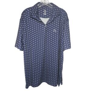 Rhoback The Palmetto South Carolina Golf Polo Short Navy Blue XL Performance